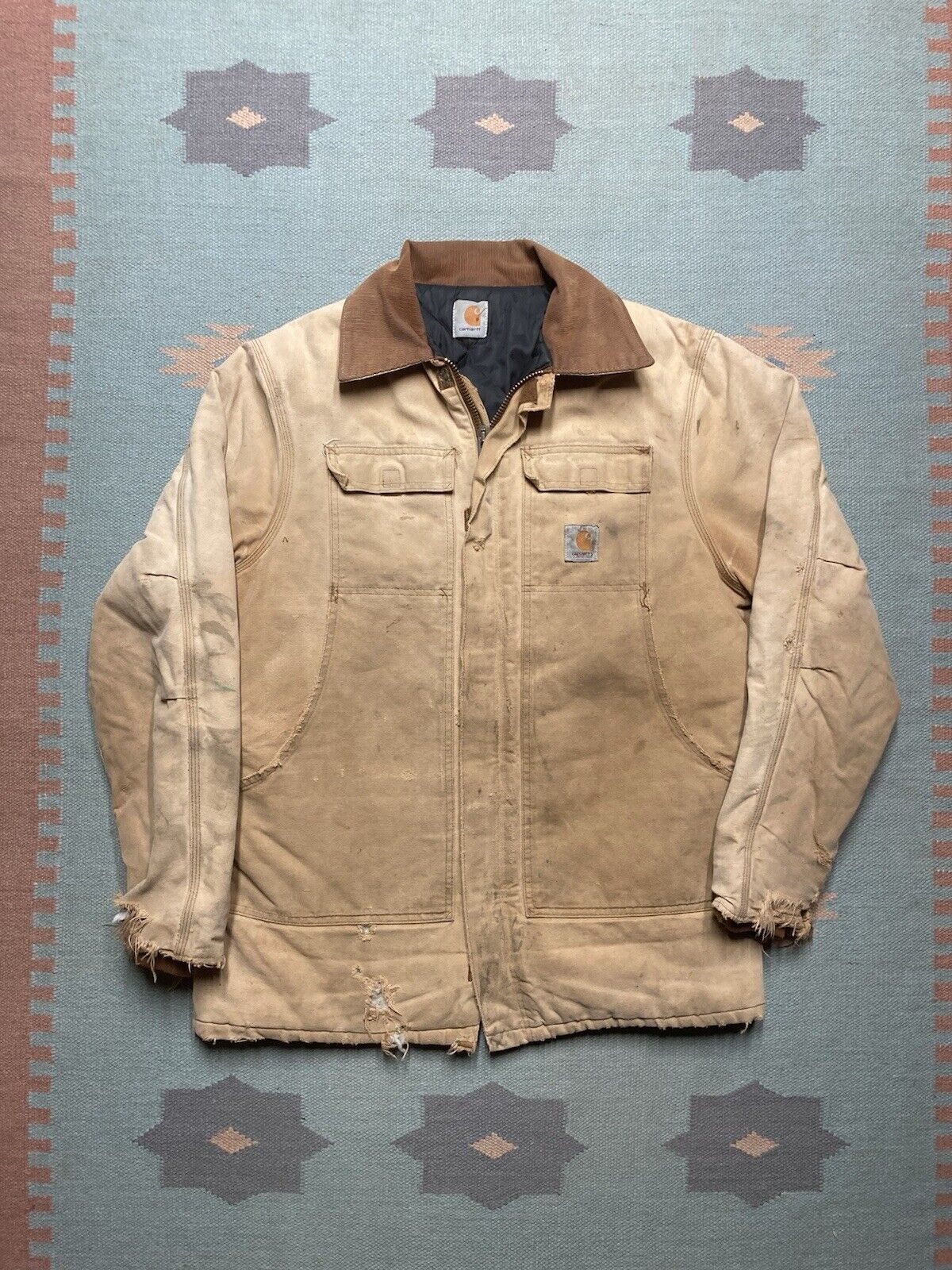 Carhartt × Vintage carhartt work jacket c03 brn distressed thrashed canvas L Size US L / EU 52-54 / 3 - 1 Thumbnail