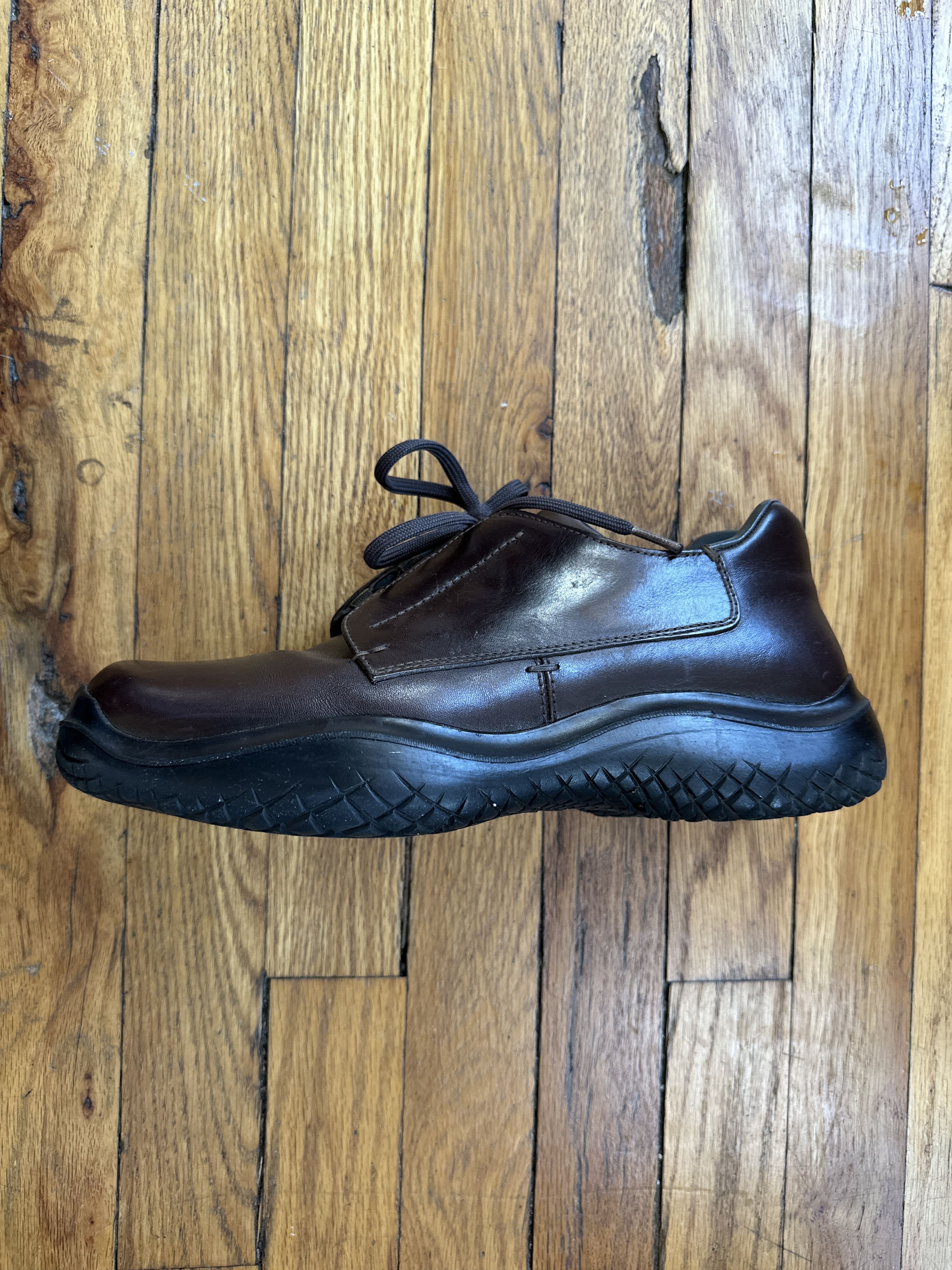 Prada Square Toe Derby Shoes