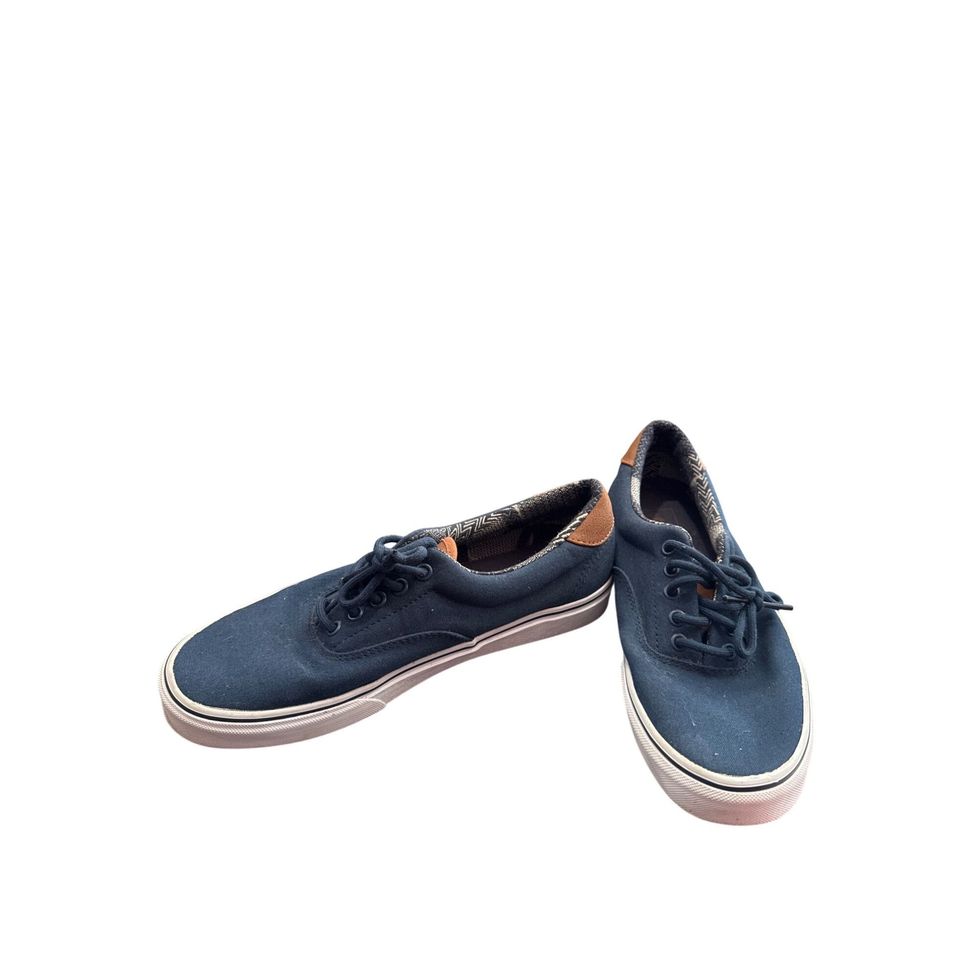 Vans Vans Off The Wall Mens Blue & Brown Canvas Skate Shoes sneak Size US 9.5 / EU 42-43 - 2 Thumbnail