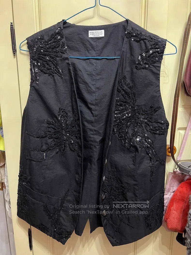 Brunello Cucinelli Brunello Cucinelli Embroidered Vest Size S / US 4 / IT 40 - 1 Thumbnail