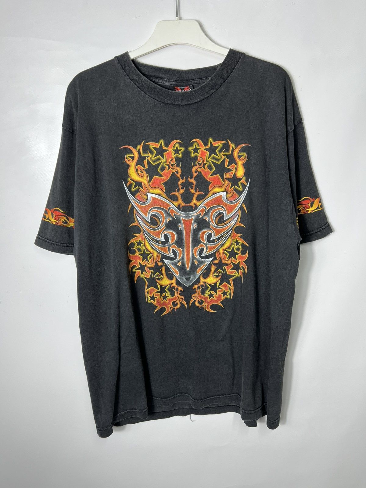 Vintage Vintage very rare streetwear Tribal Flamed y2k T-shirt Size US XL / EU 56 / 4 - 1 Thumbnail