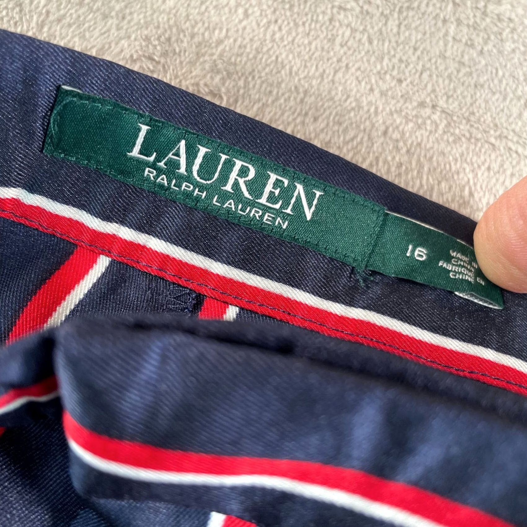 Ralph Lauren Lauren Ralph Lauren Alysse Pants Women 16 Navy Red Stripe Casual Lounge NWT Size 38" / US 16 / IT 52 - 3 Thumbnail