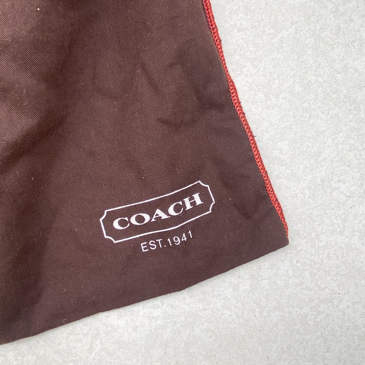 Other Vintage Brown And Red Coach Cotton Drawstring Accessories Size ONE SIZE - 2 Thumbnail