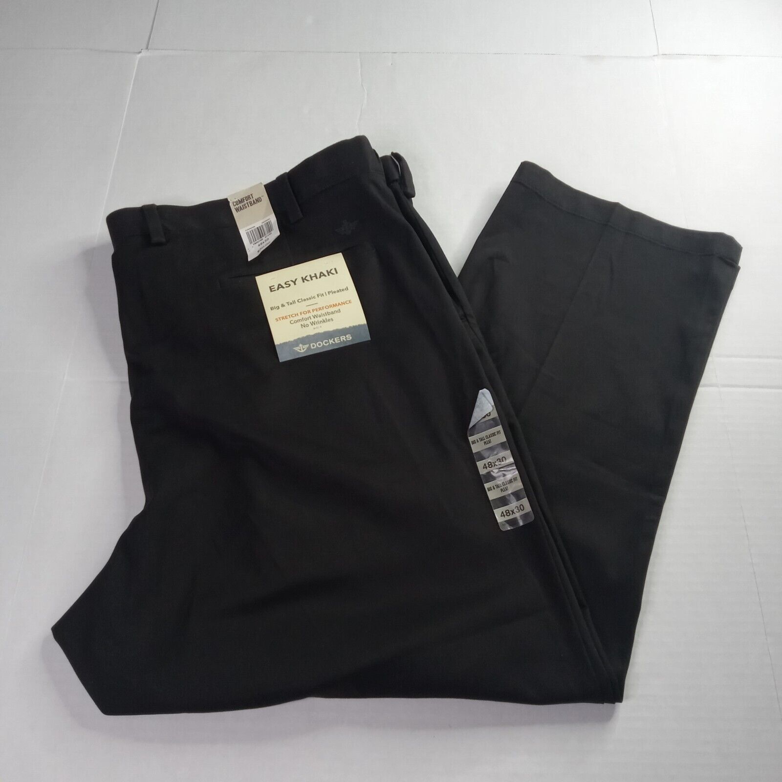 Dockers Dockers Easy Khakis Pants Mens 48x30 Black Classic Fit Size US 44 / EU 60 - 1 Thumbnail