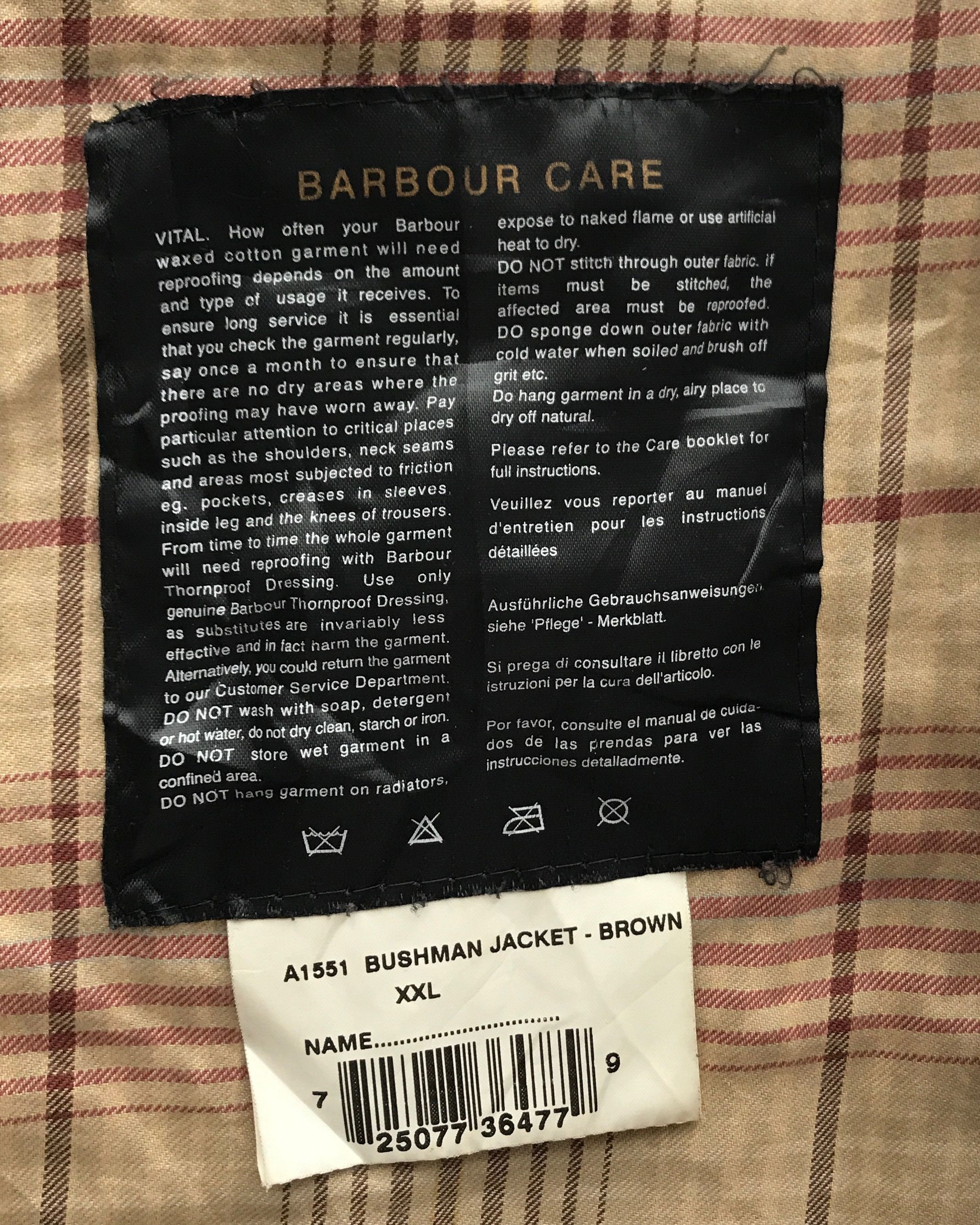 Barbour BARBOUR A1551 BUSHMAN WAXED JACKET Size US XXL / EU 58 / 5 - 5 Thumbnail