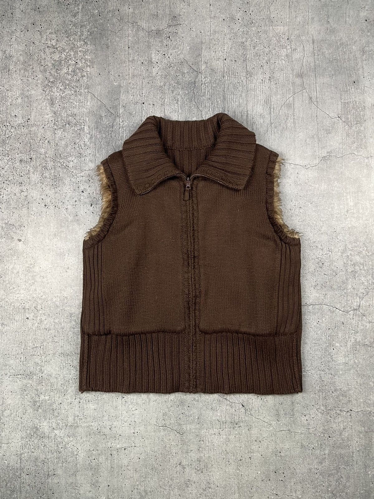 Japanese Brand × Vintage Vintage Fur Vest two-sided Y2K / Avant Garde / Size US S / EU 44-46 / 1 - 5 Thumbnail
