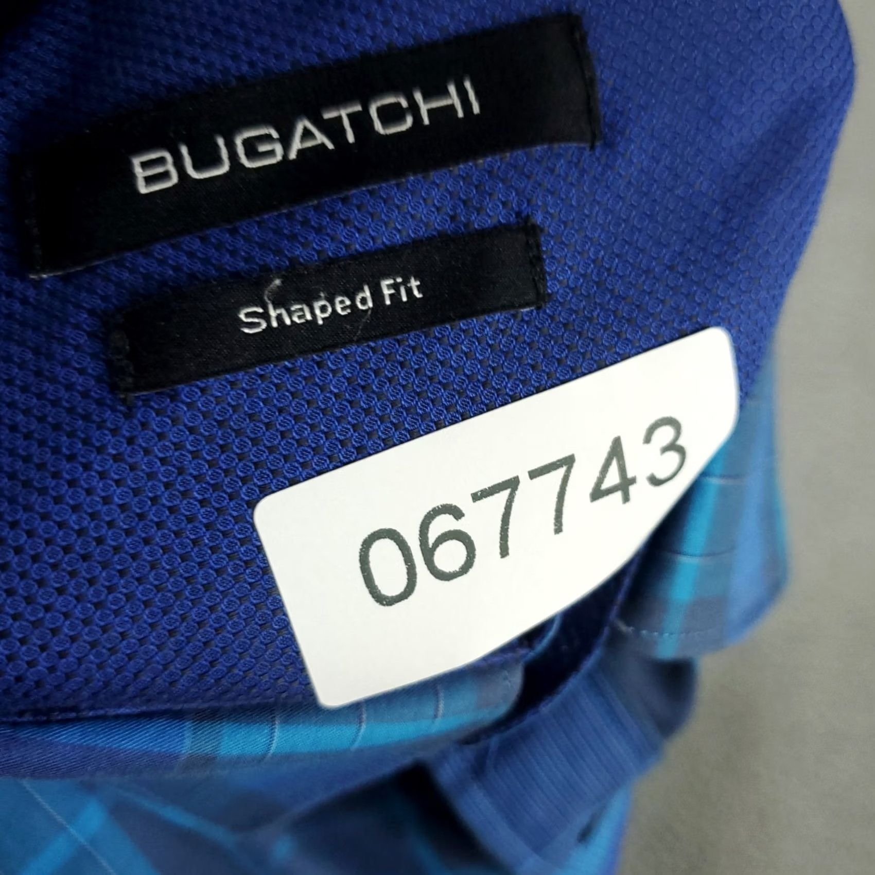 BUGATCHI Bugatchi Shirt Mens Medium Plaid Blue Cotton Button-Up Long Sleeve Collared Size US M / EU 48-50 / 2 - 8 Thumbnail