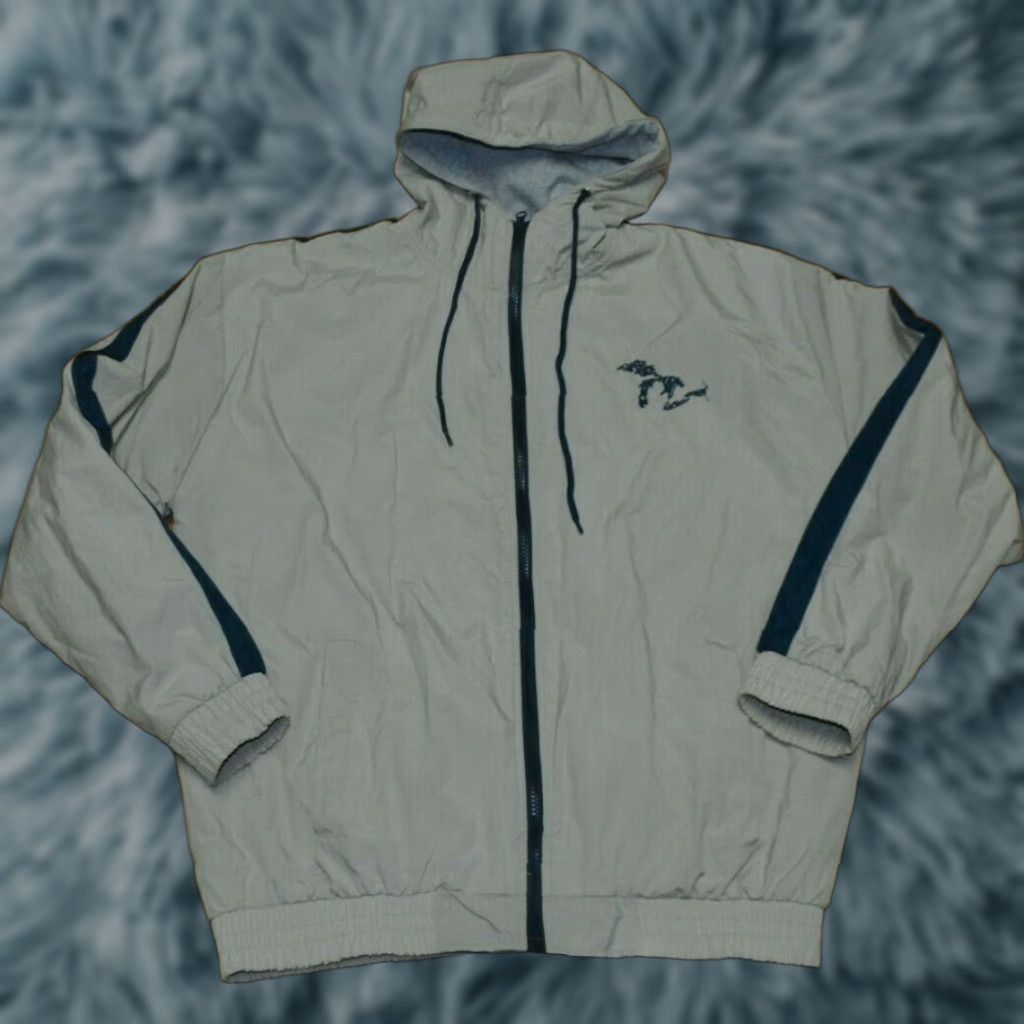 Greats Momentum Jacket Mens M Gray Nylon Lined Great Lakes Logo Fishing Michigan 90s? Size US M / EU 48-50 / 2 - 1 Thumbnail