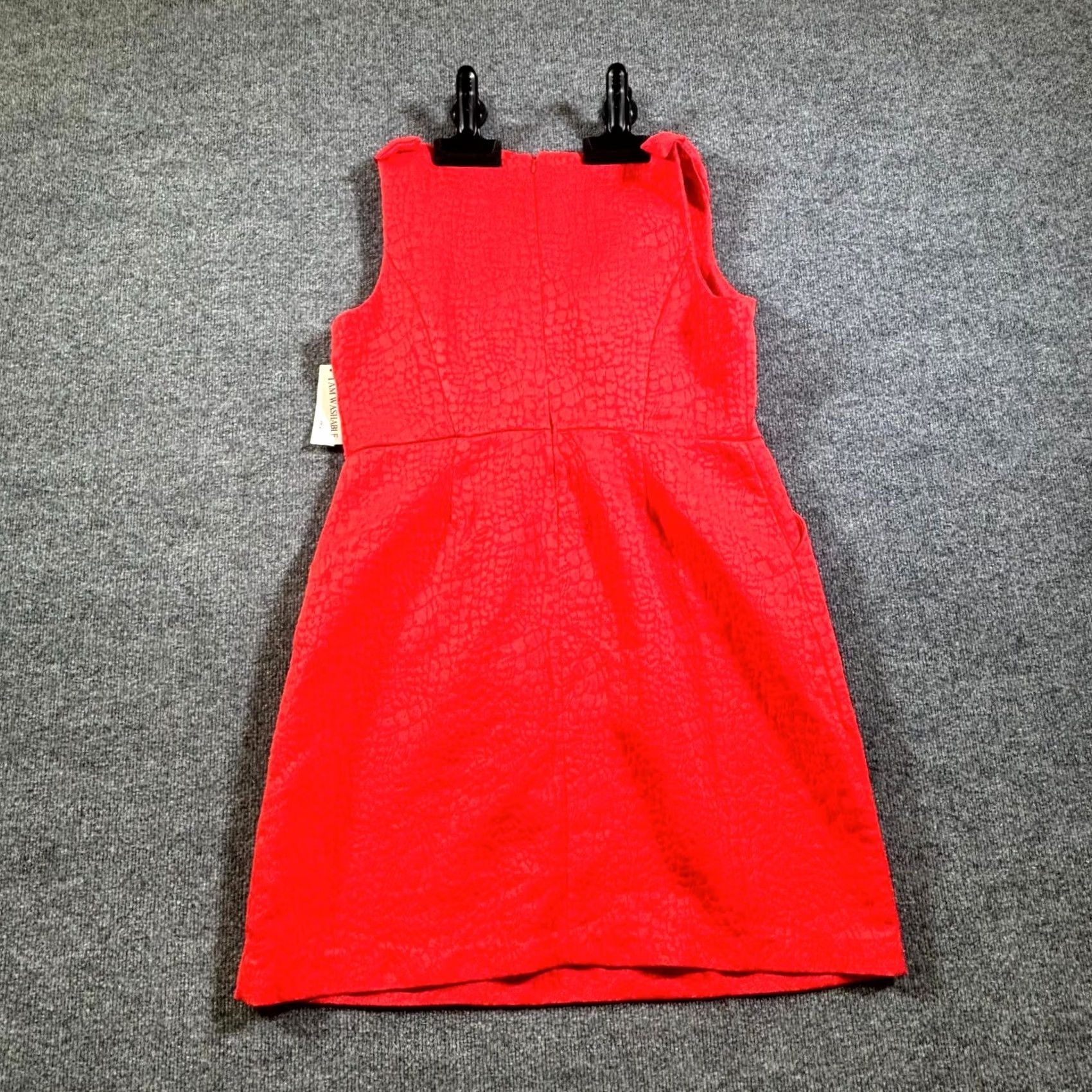 Skin Shelby & Palmer Dress Womens 16 Red Snake Skin Split Neck Back Zip NWT Size XXL / US 16-18 / IT 52-54 - 2 Thumbnail
