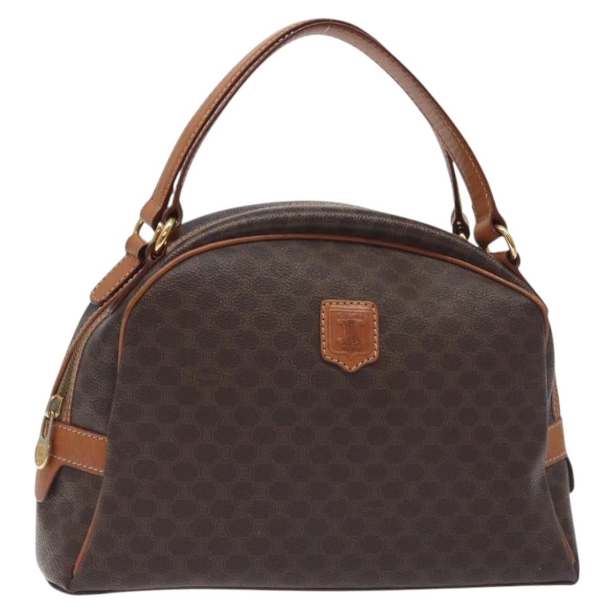 Celine CELINE Macadam Canvas Hand Bag Pvc Leather Brown Gold Size ONE SIZE - 1 Thumbnail