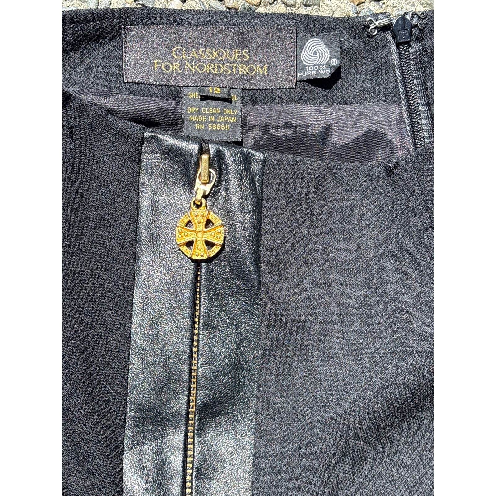 Nordstrom Vtg Japanese Wool baggy pants iron cross zipper Nordstrom 12 Size 34" / US 12 / IT 48 - 1 Thumbnail