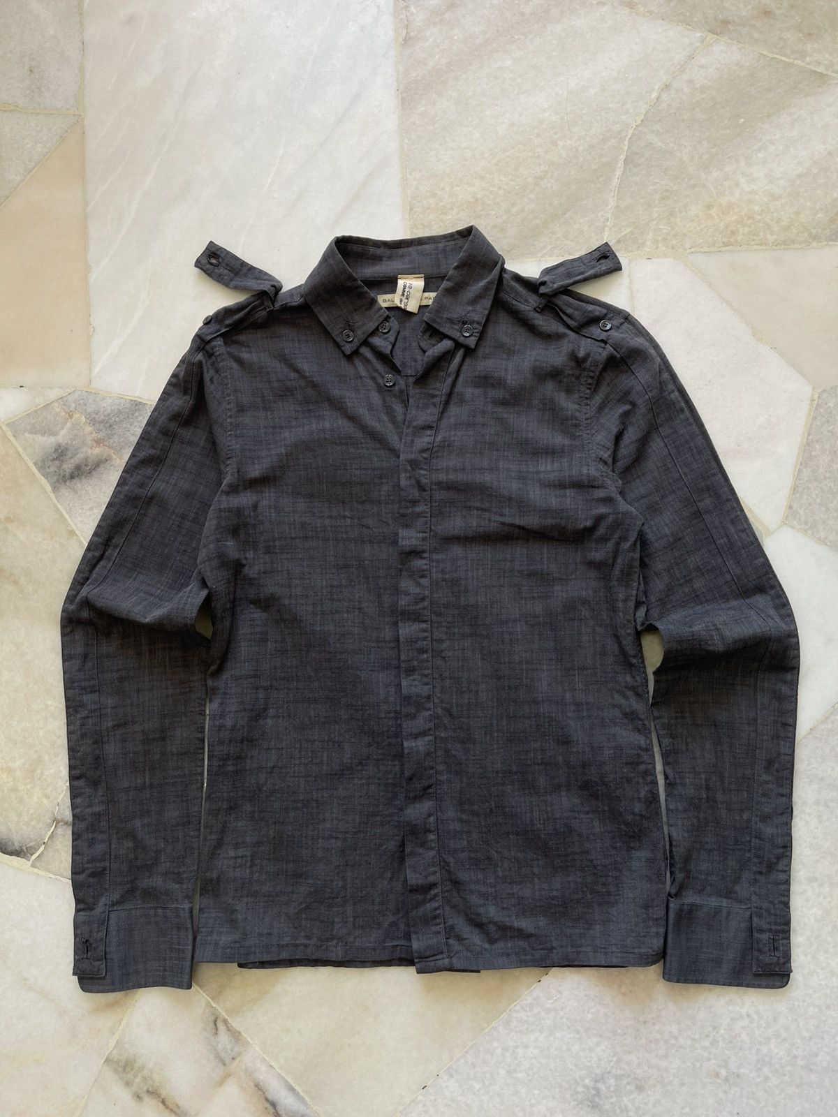 Balenciaga 2005 Balenciaga Comme Des Garcons Button Ups Shirt Size US S / EU 44-46 / 1 - 2 Thumbnail