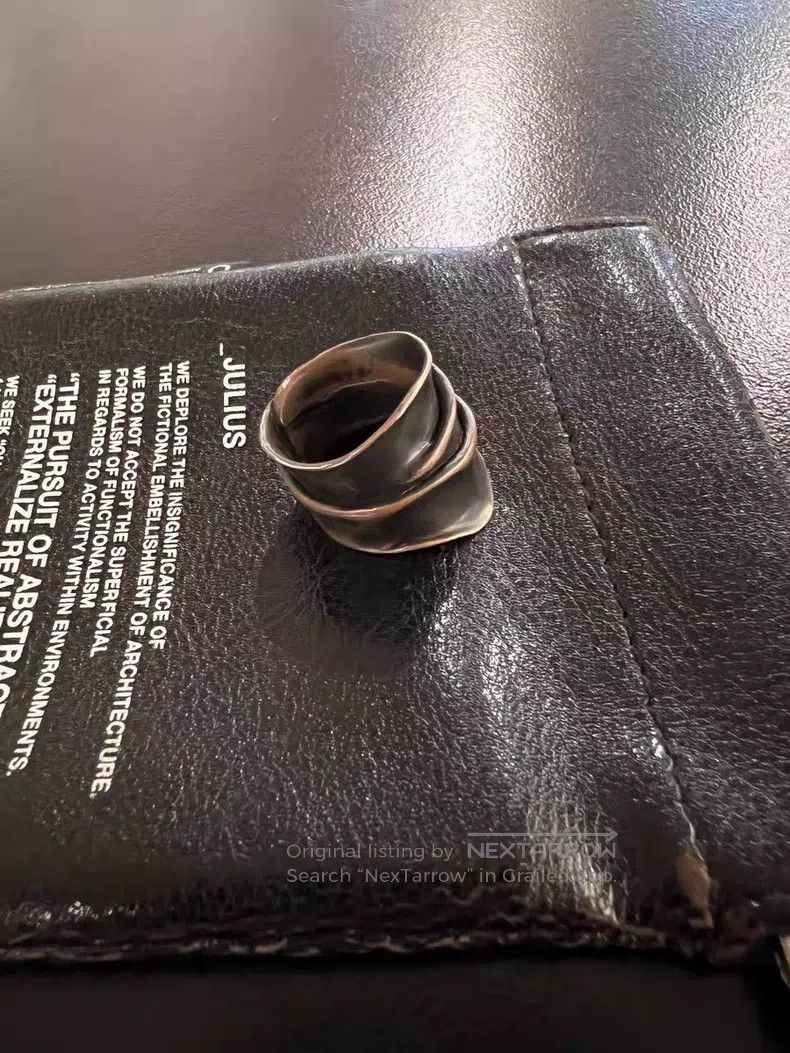 Julius Julius Industrial Style Silver Ring Size ONE SIZE - 1 Thumbnail
