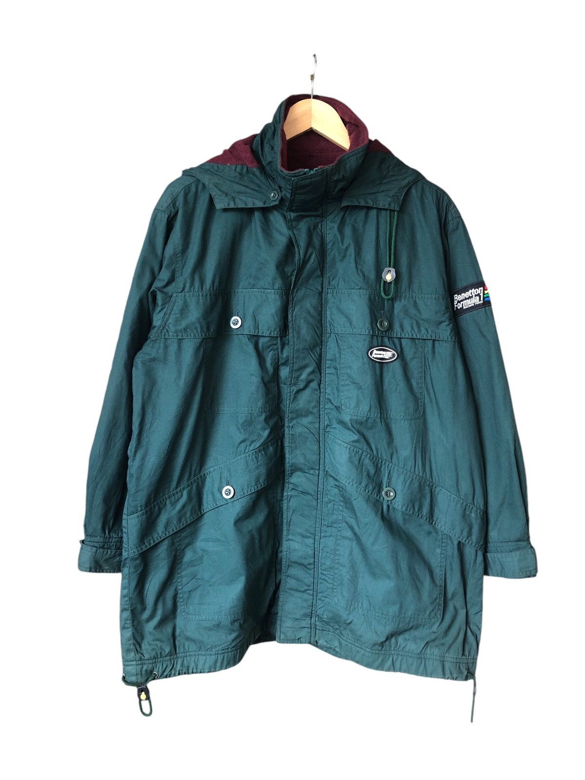 Benetton Vintage 90s Benetton Formula 1 Racing Team Parka Jacket Size US M / EU 48-50 / 2 - 1 Thumbnail