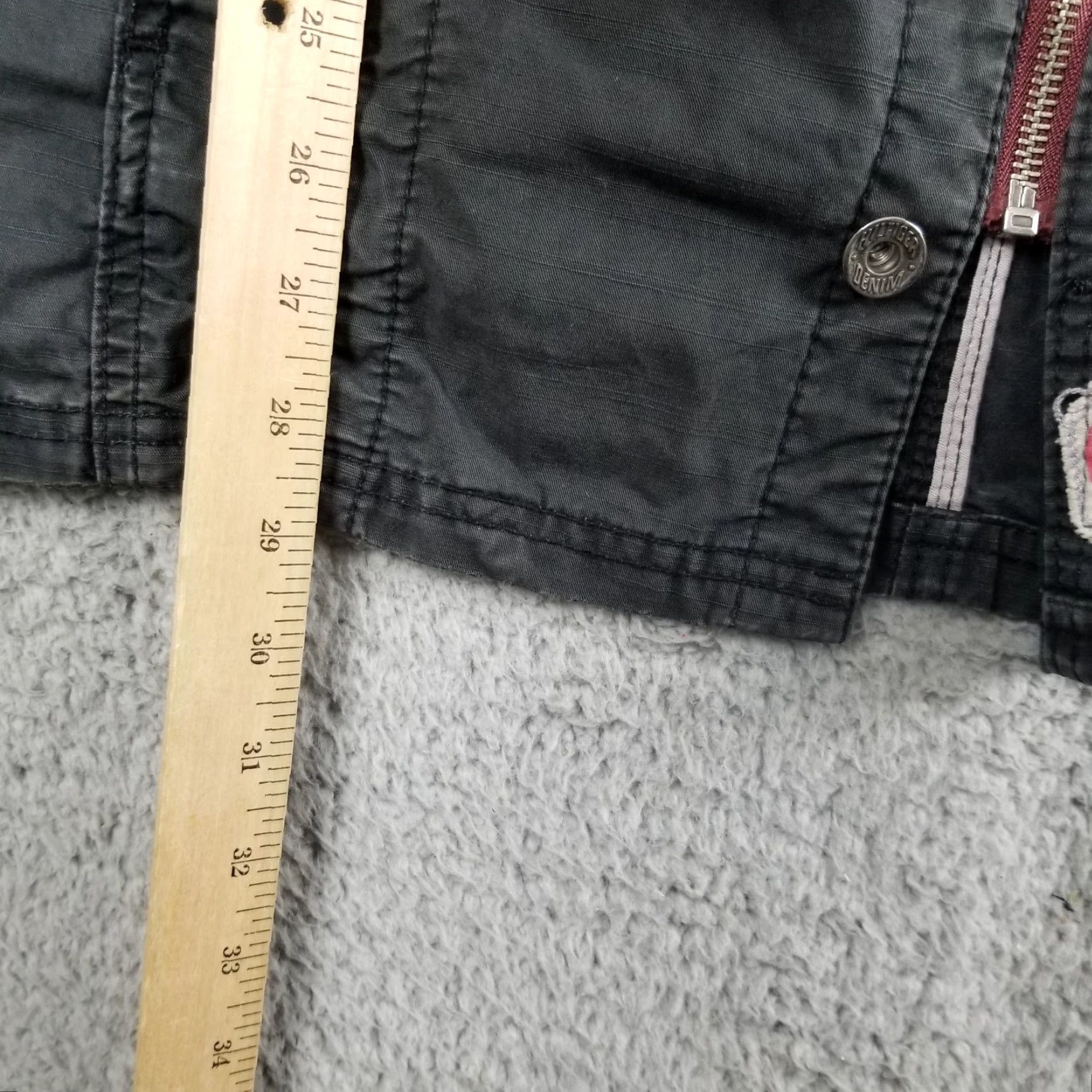 Tommy Hilfiger VINTAGE Tommy Hilfiger Denim Jacket Men's Y2K Charcoal Cotton Medium Coat Size US M / EU 48-50 / 2 - 5 Thumbnail