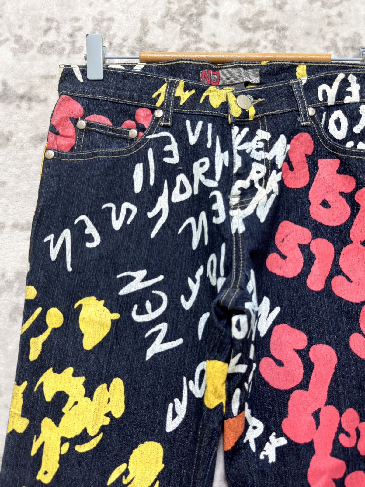 Hysteric Glamour Nesso Graffiti Print Flare Jeans Y2K Streetwear Bootcut Size US 28 / EU 44 - 4 Thumbnail