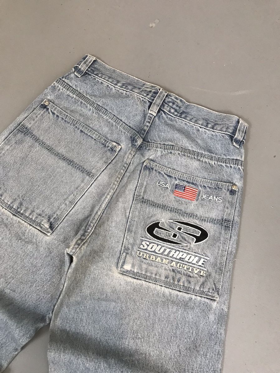 JNCO × Southpole × Vintage Vintage Southpole spell out embroidered faded denim Size US 30 / EU 46 - 10 Thumbnail