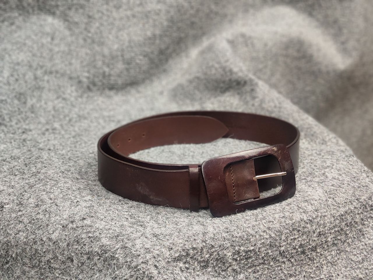 Other Fabrizio Mancini leather Itali Classic Brown Vintage Belt Size ONE SIZE - 3 Thumbnail
