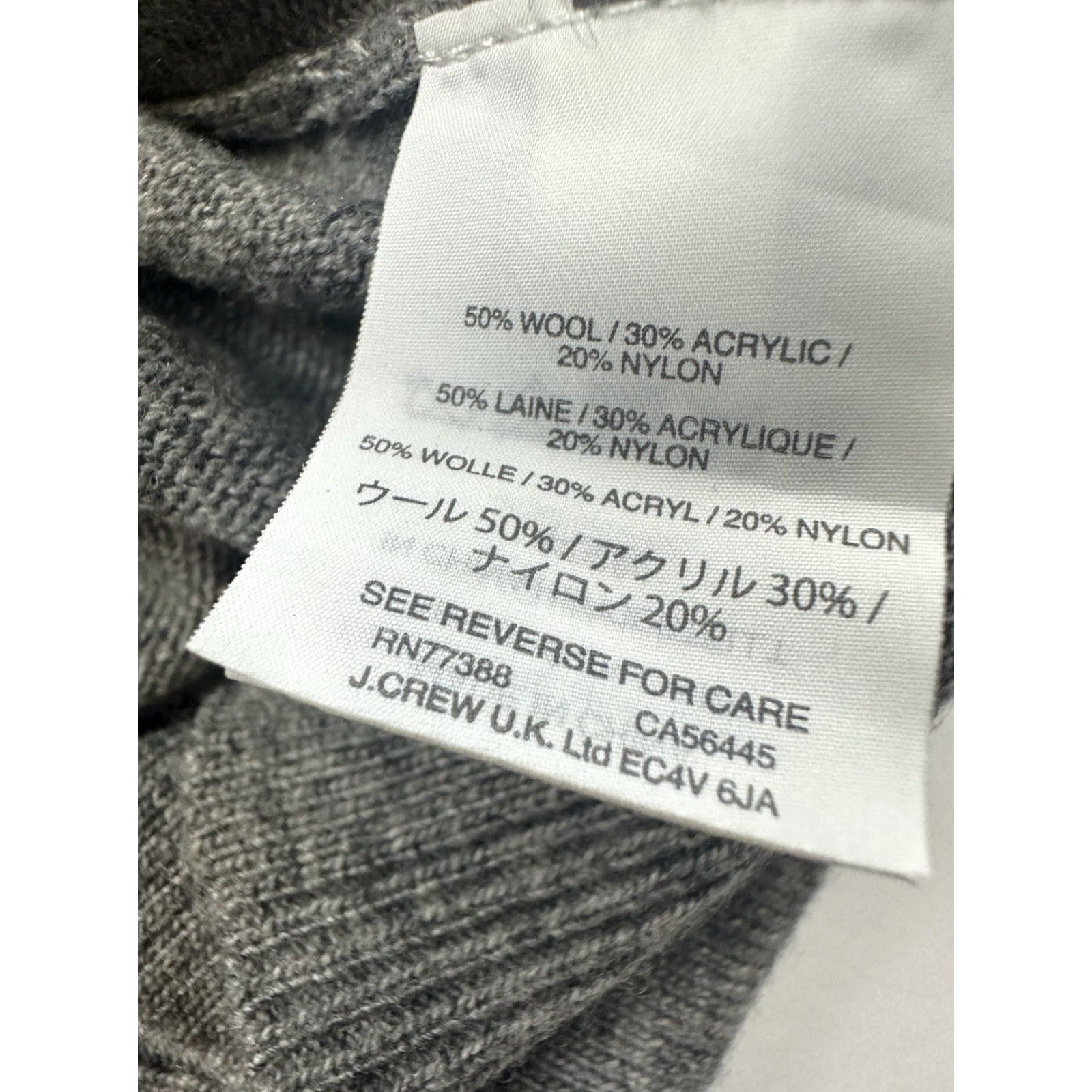 J.Crew J.Crew Sweater 3XS Womens Gray Long Sleeve V-Neck Wool Blend Size XXS / US 00 / IT 34 - 3 Thumbnail