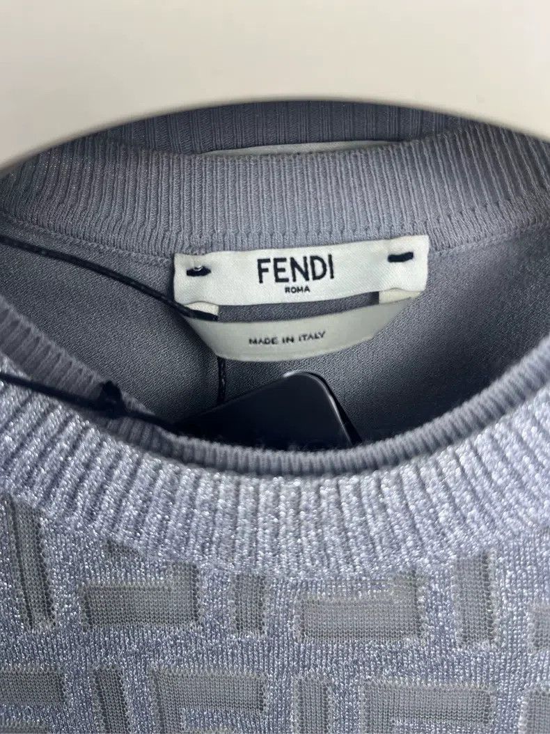 Fendi Fendi Silver printed pattern round neck long sleeve two-pi Size XS / US 0-2 / IT 36-38 - 3 Thumbnail