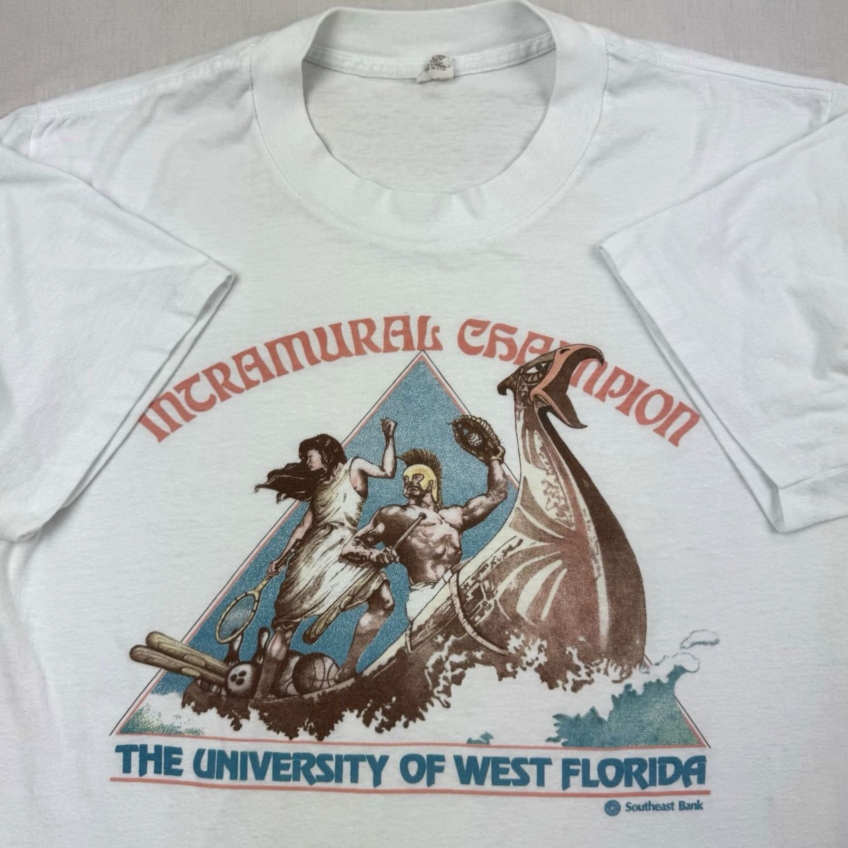 Vintage VINTAGE University Of West Florida Intramural Champion T Shirt Adult Large 80s Size US L / EU 52-54 / 3 - 2 Thumbnail