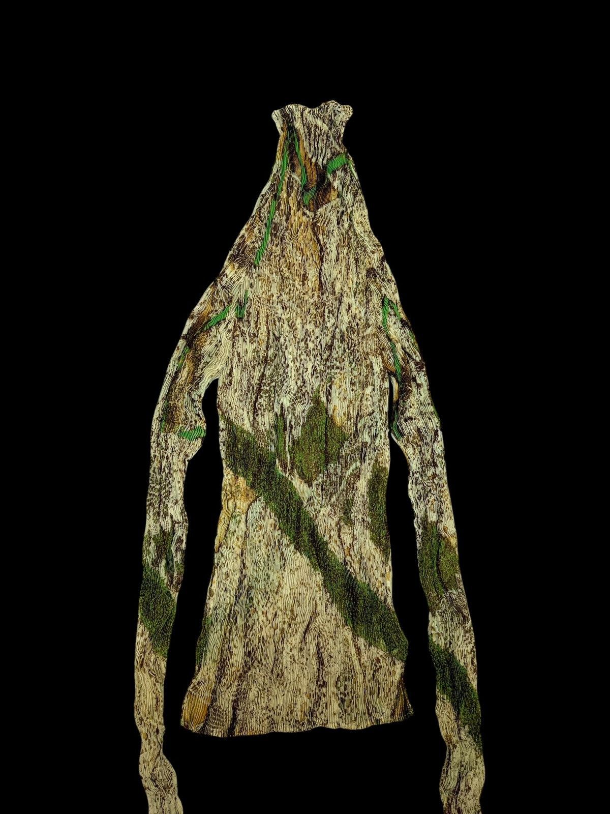 Issey Miyake F/W 2008 Issey Miyake Abstract Nature Print Pleated Top Size S / US 4 / IT 40 - 2 Thumbnail