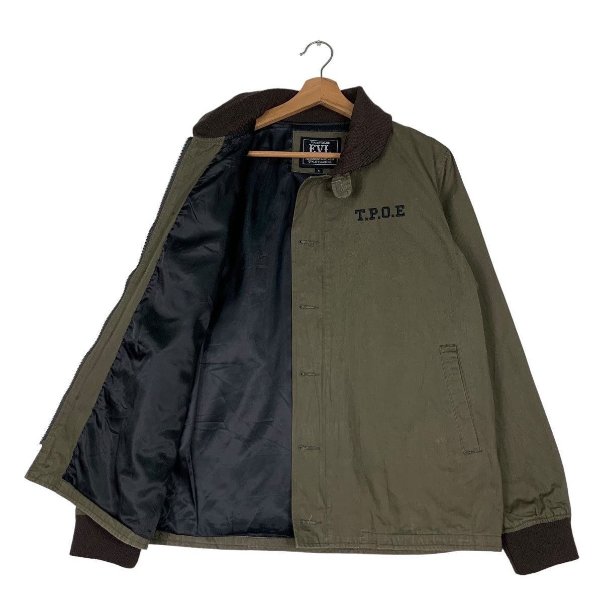 Japanese Brand EVIL NUMBER Embroidey Big Logo Barn Jacket #0481-C22 Size US M / EU 48-50 / 2 - 9 Thumbnail