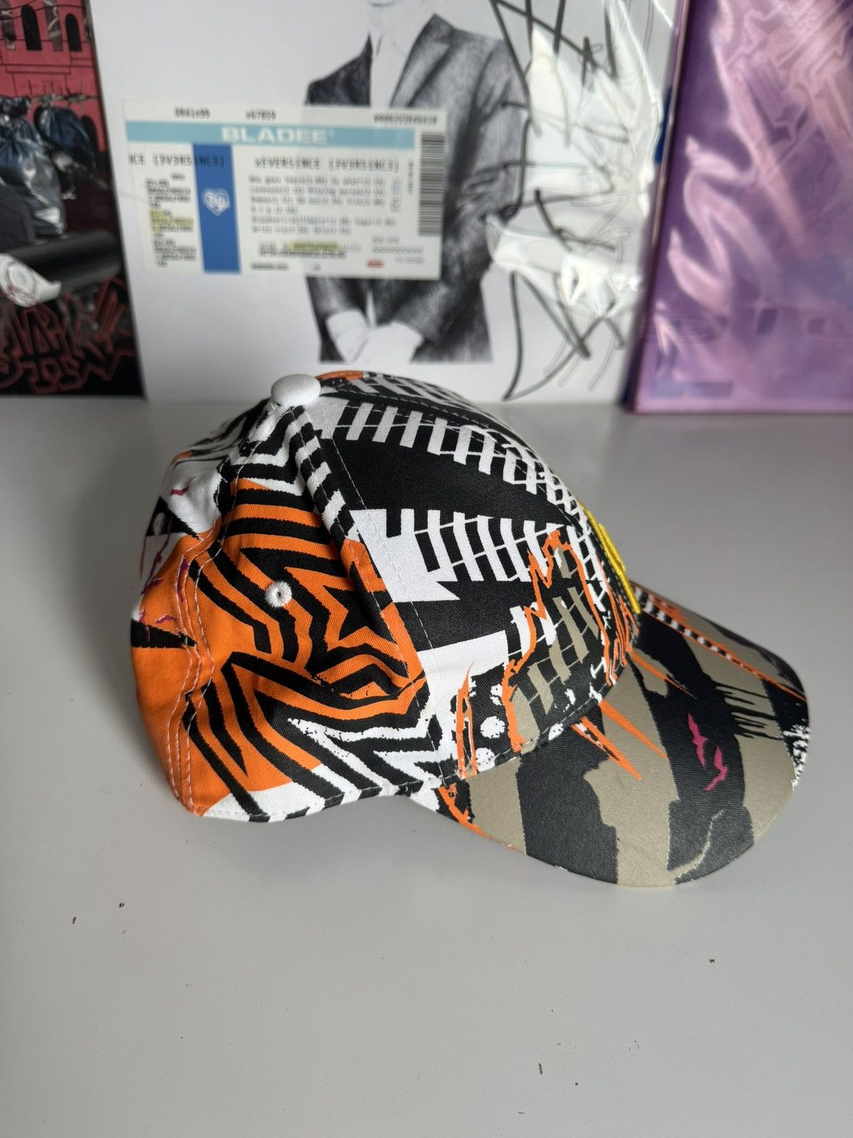 Fox Racing Rare Fox Racing All Over Print Flexfit Cap Y2K Streetwear Size ONE SIZE - 3 Thumbnail