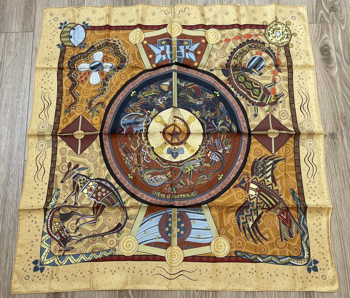 image of Hermes Scarf Australia Animal Multicolor Reve D'australie, Women's
