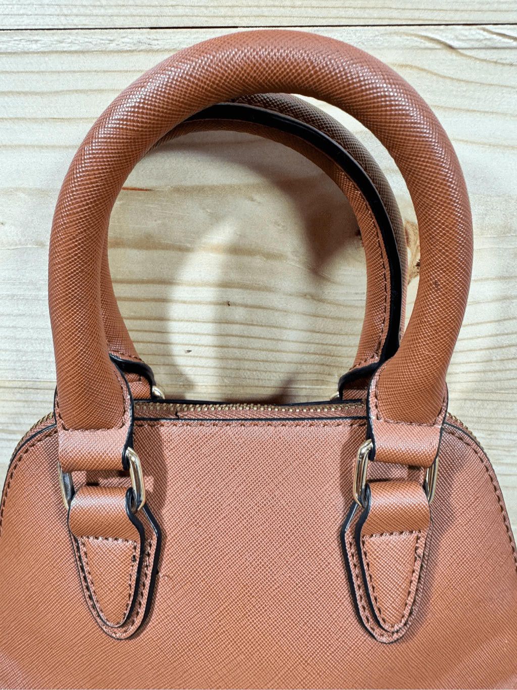 Steve Madden Steve Madden Cognac Faith Saffiano Small Satchel Brown Mini Size ONE SIZE - 6 Thumbnail