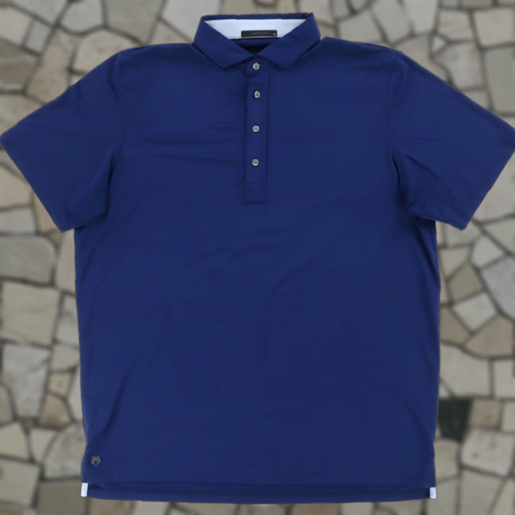 Vintage Greyson Golf Stretch Polyester Solid Polo Shirt Navy Blue Men's XL Size US XL / EU 56 / 4 - 1 Thumbnail