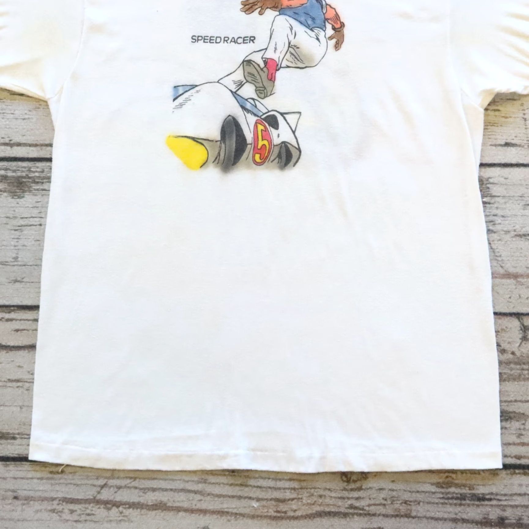 Vintage VINTAGE Speed Racer T-Shirt Shirt XL White Mens Size US XL / EU 56 / 4 - 3 Thumbnail