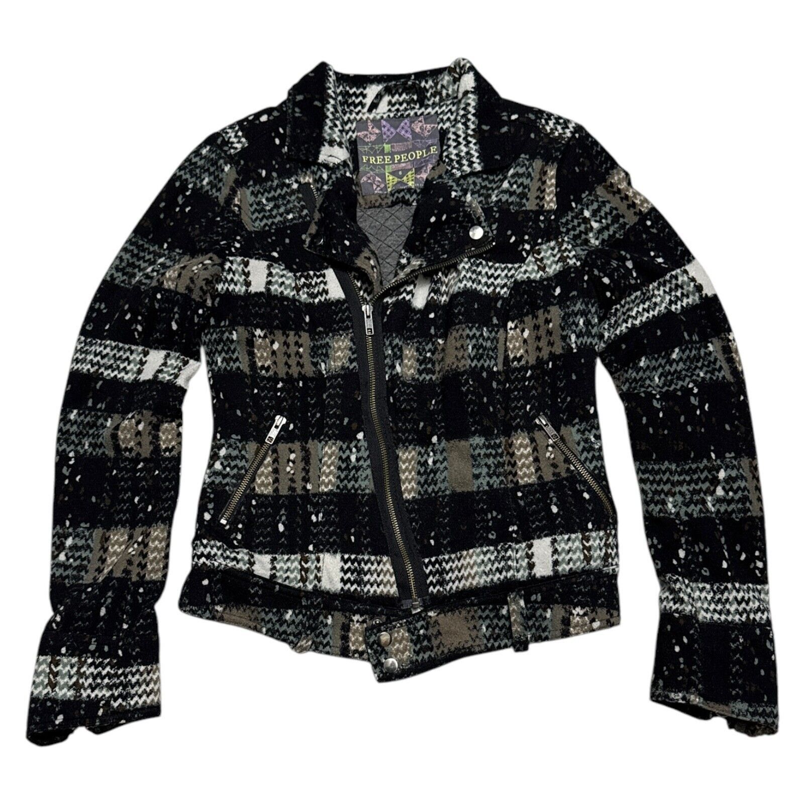 Free People FREE PEOPLE Soft Flannel Plaid Full Zip Jacket Size 6 Size M / US 6-8 / IT 42-44 - 1 Thumbnail