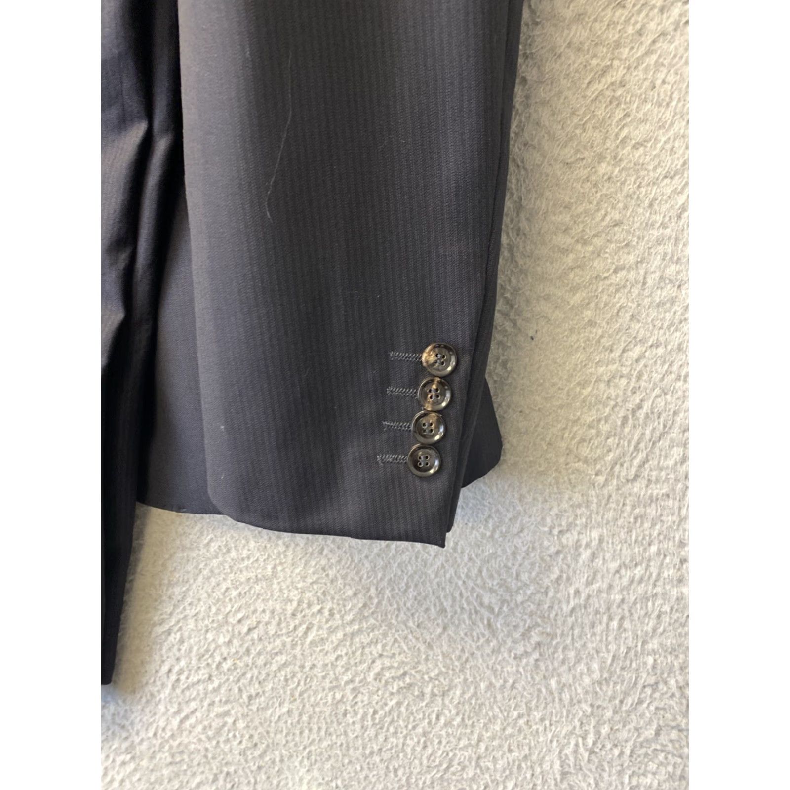 Zara Zara Men's Black 2 Button Blazer Suit Jacket Pants Size 40 Black /120-2 Size 40R - 3 Thumbnail