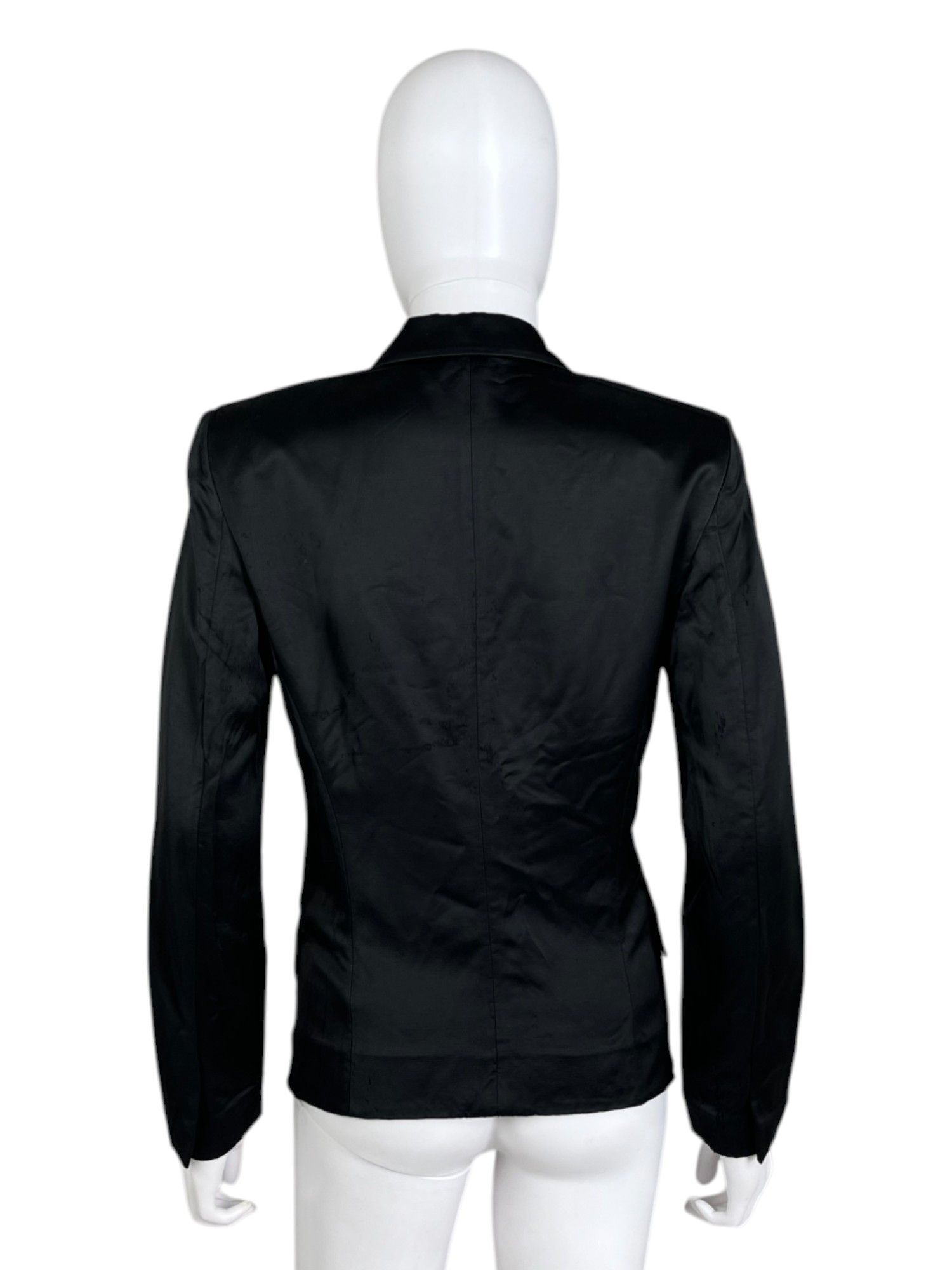 Balenciaga by Nicolas Ghesquière S/S 2006 Black Viscosa Blazer Size M / US 6-8 / IT 42-44 - 3 Thumbnail