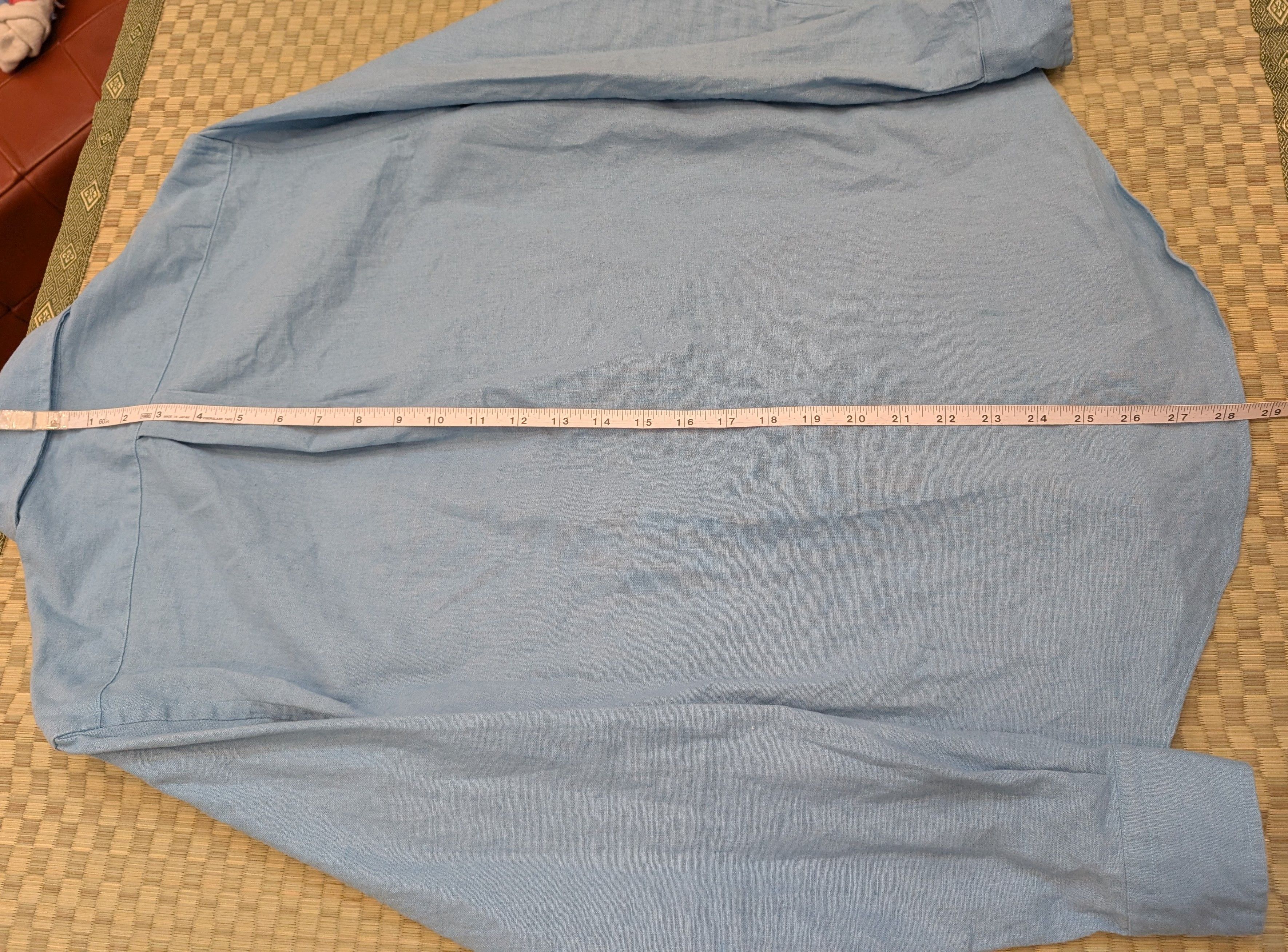 Raleigh Denim Raleigh Denim Workshop Linen Cotton Oxford Shirt Light Blue Size US S / EU 44-46 / 1 - 7 Thumbnail