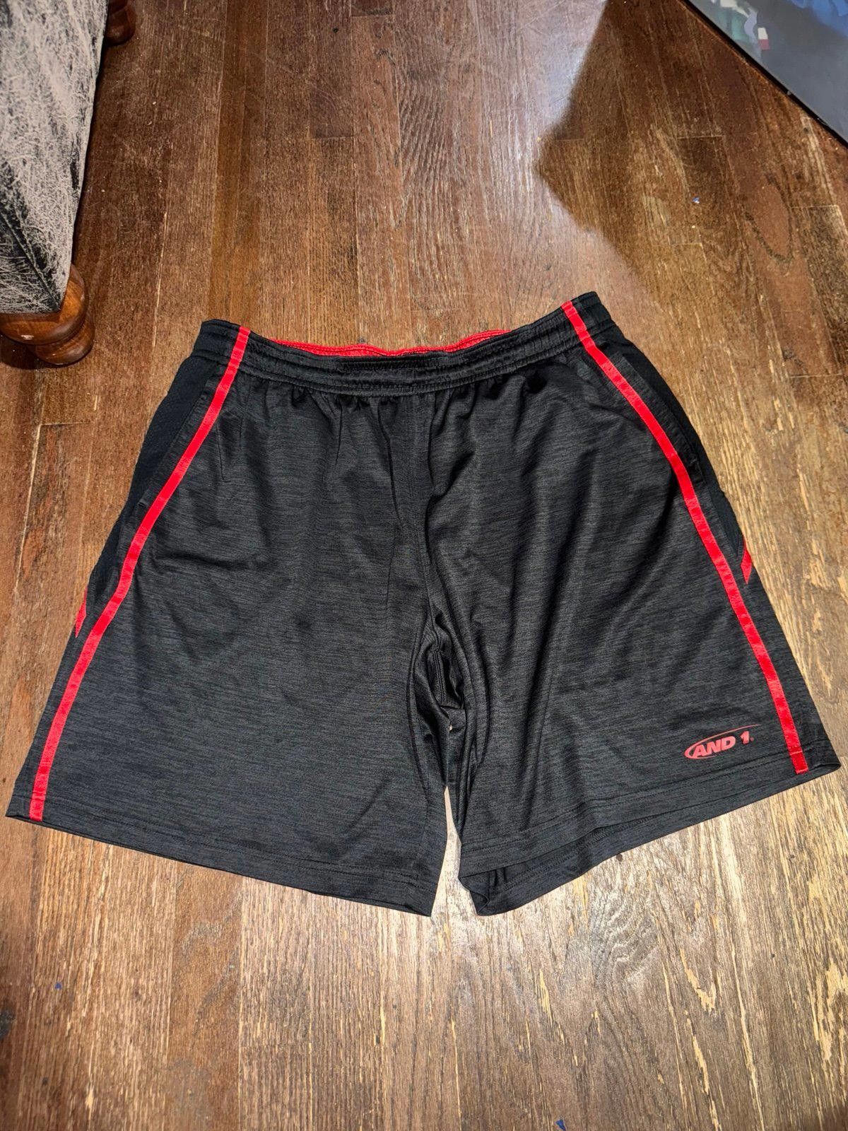 JW Anderson And1 Red/Black Hoop Basketball Mesh Shorts Mens Sz XL Size US 36 / EU 52 - 2 Thumbnail