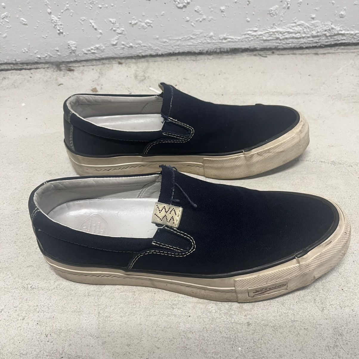 Visvim Skagway Pattern Slip-On Canvas Navy Size US 9 / EU 42 - 2 Thumbnail