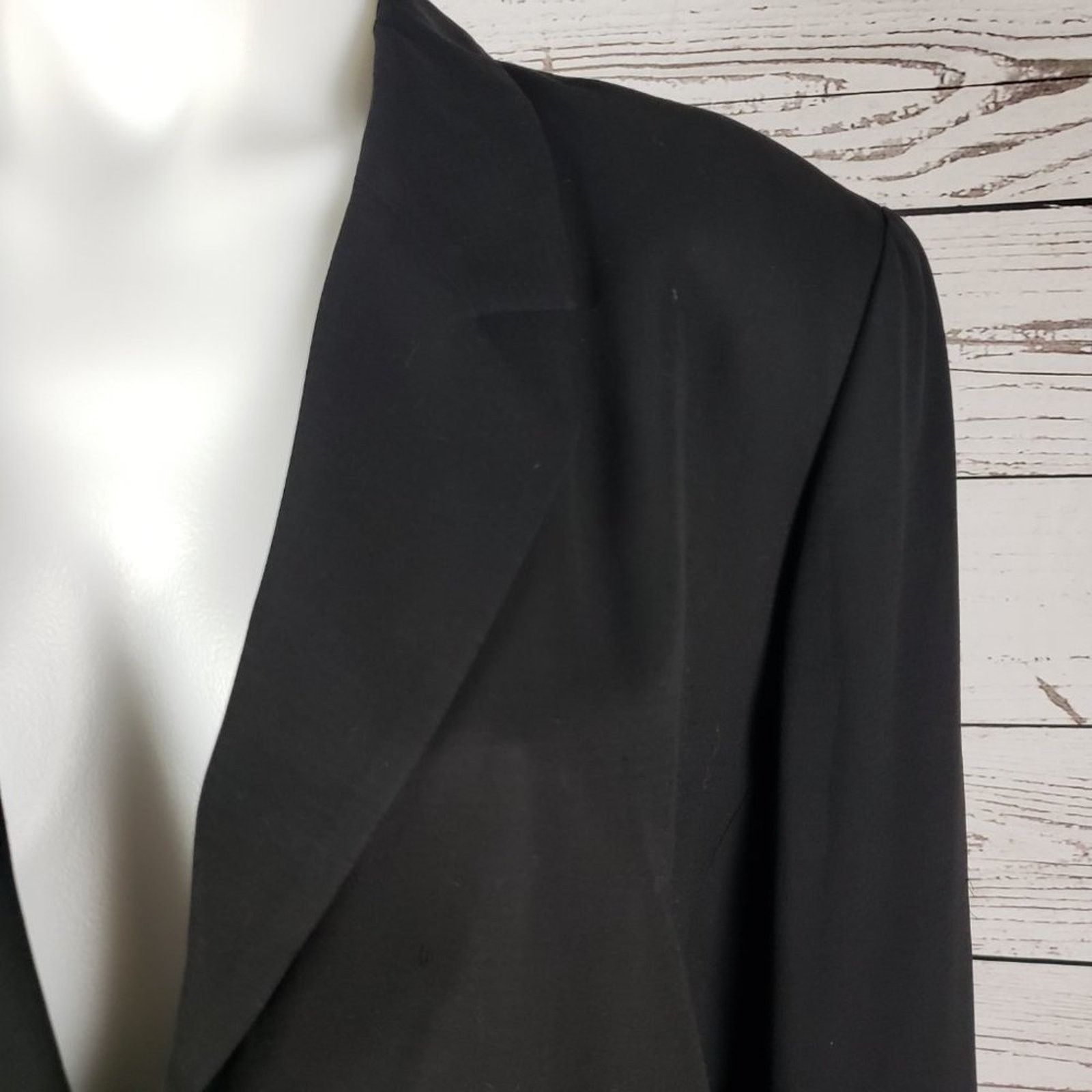 Other MaxMara 2-Button Solid Black Black Blazer Jacket Size 8 Size M / US 6-8 / IT 42-44 - 4 Thumbnail