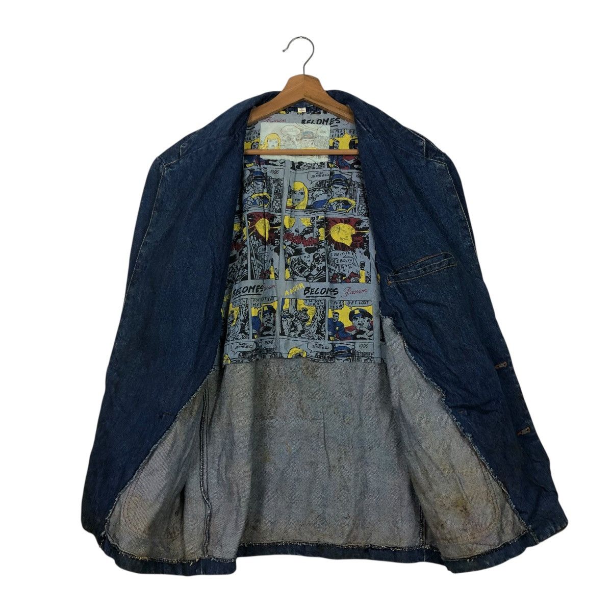 Hysteric Glamour 🔥VINTAGE CHORE WORK DENIM JACKET CARTOON BLANKET 1996 Size US M / EU 48-50 / 2 - 15 Thumbnail