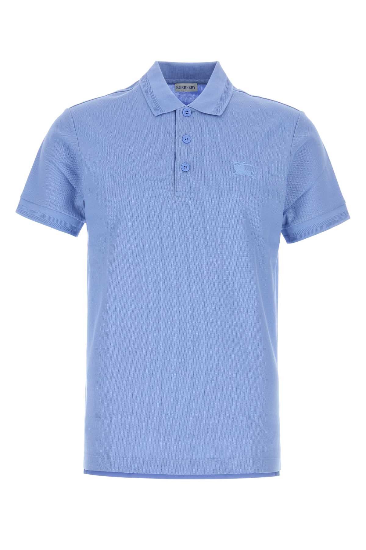 Burberry Cerulean Blue Piquet Polo Shirt Size US S / EU 44-46 / 1 - 1 Thumbnail