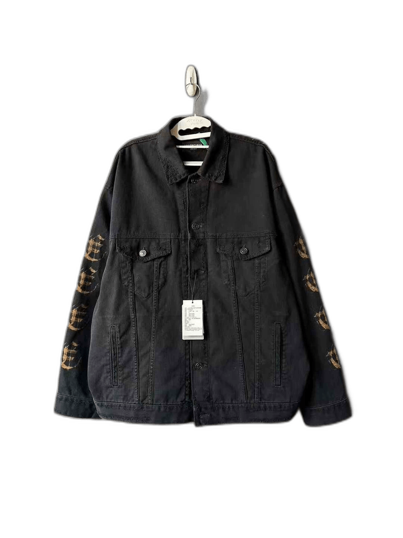 Balenciaga Balenciaga Logo Distressed Denim Jacket Size US XS / EU 42 / 0 - 1 Thumbnail