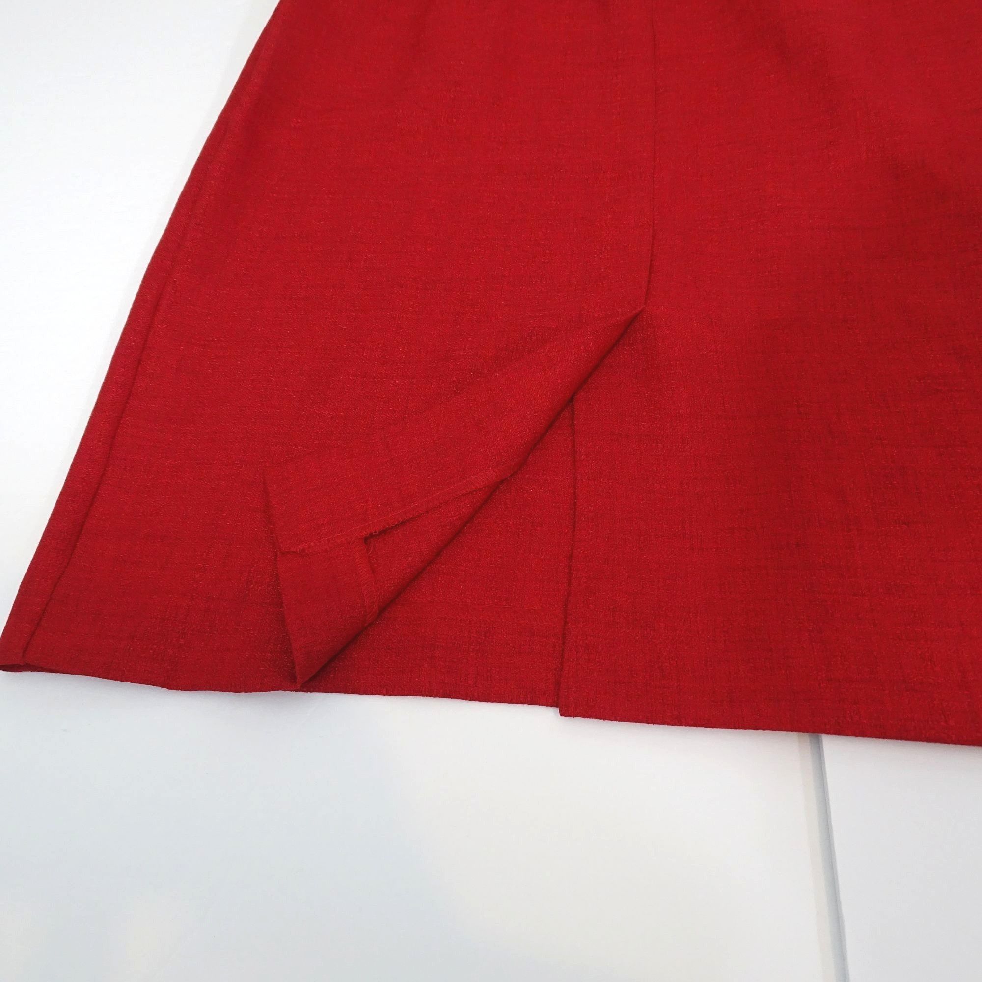 Other Vintage Leslie Fay 2 Pc Red Skirt Suit Women Size 10 Size L / US 10 / IT 46 - 7 Thumbnail