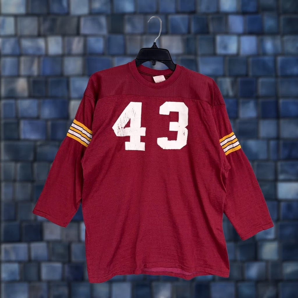 Vintage VINTAGE Empire Football Jersey 3/4 Sleeve Mens Large Red USA Union Made Size US L / EU 52-54 / 3 - 1 Thumbnail