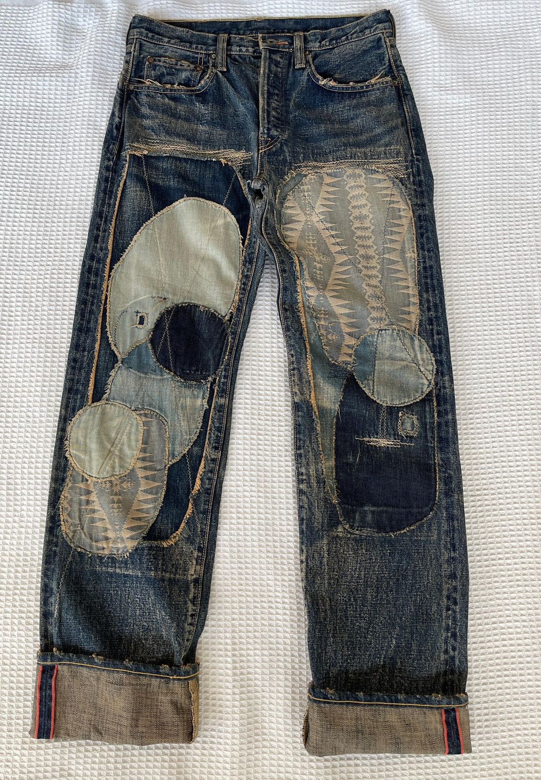 Kapital Kountry LastDrop🔥Rare🔥Kapital Kountry By Blue Handed Patchwork Jeans Size US 30 / EU 46 - 5 Thumbnail