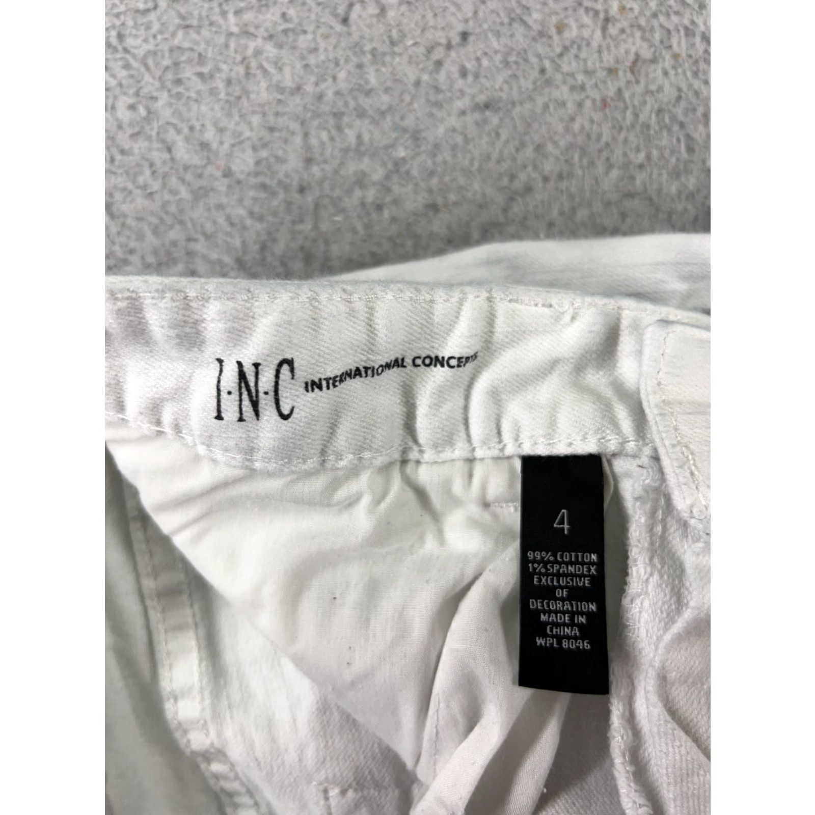 Vintage INC International Concepts Jeans Women 4 White Denim Flared Regular 27x32 Pants, 5-Pocket, Zip, Distressed, Stretch, Medium Wash, Cotton, Vintage: No Size 27" / US 4 / IT 40 - 7 Thumbnail