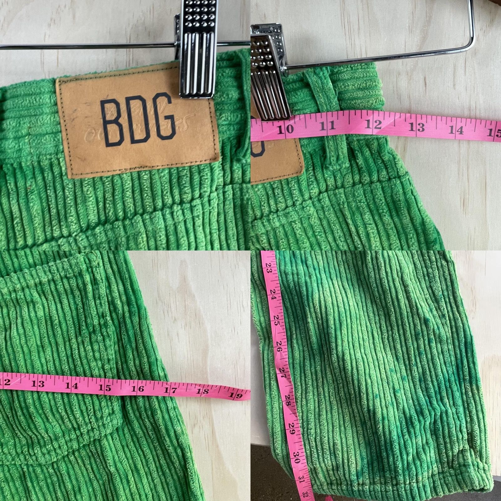 Bdg BDG Urban Outfitters Highrise Baggy Corduroy Pants Womens 25 Green Straight Leg Size 42" / US 20 - 8 Thumbnail