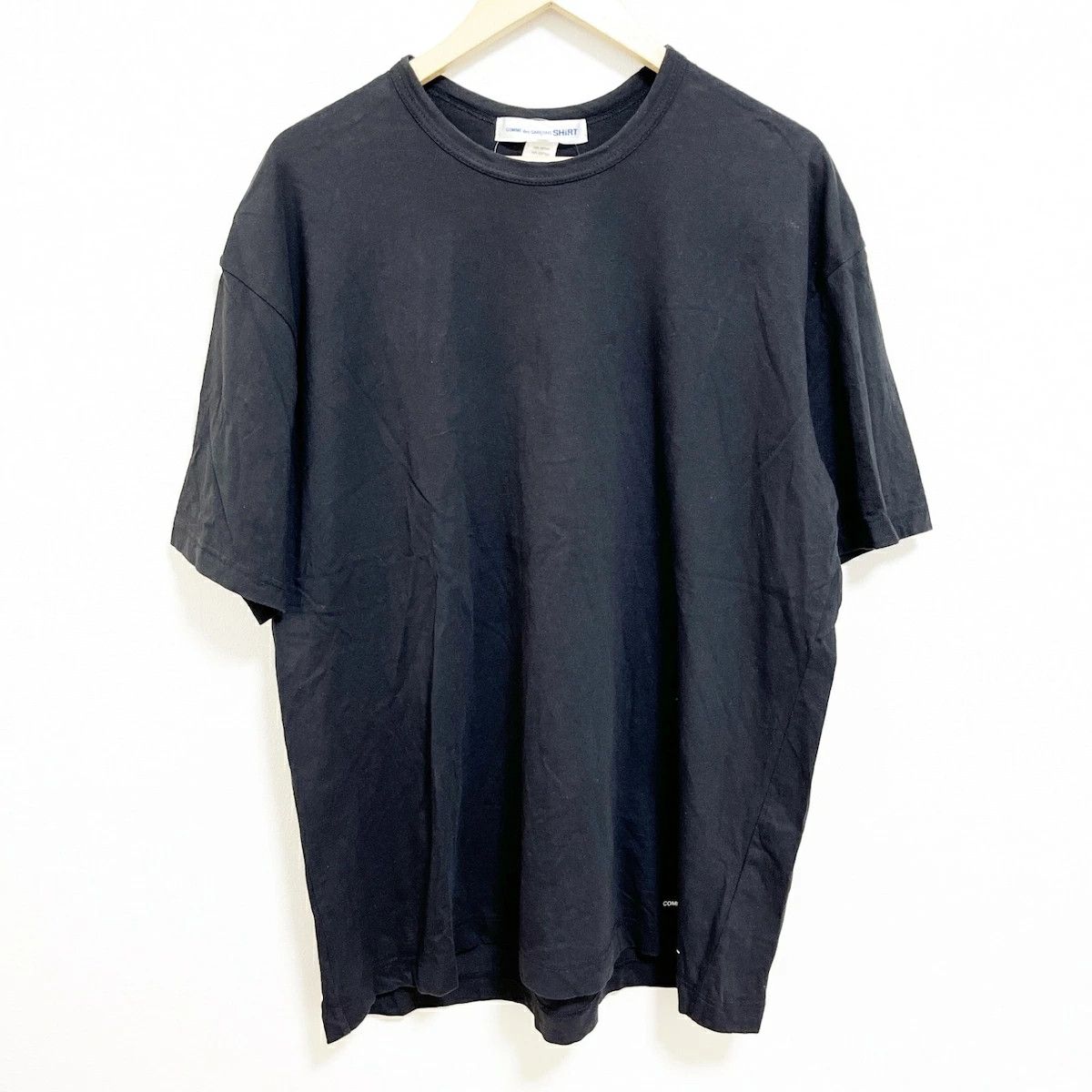 Comme des Garcons SHIRT T-Shirts Short Sleeve Cotton Crew Neck Plain Black Size US L / EU 52-54 / 3 - 1 Thumbnail