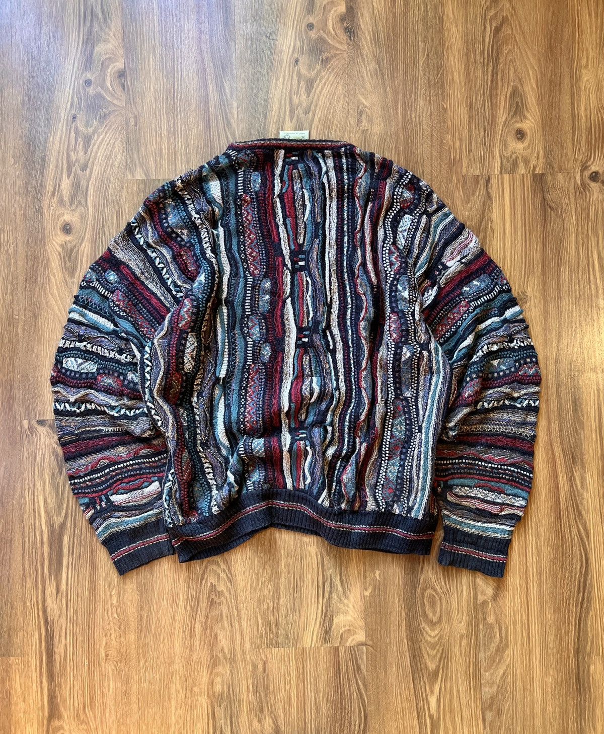 Coogi Rare Coogi 3D Knit / Sweater (Blue/Red/White) Size US L / EU 52-54 / 3 - 5 Thumbnail