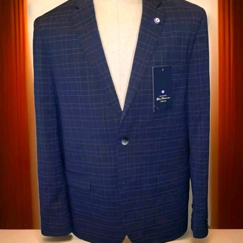 Ben Sherman NEW Ben Sherman Men's Blue Blazer Sportcoat Jacket Size 40R Size 40R - 5 Thumbnail